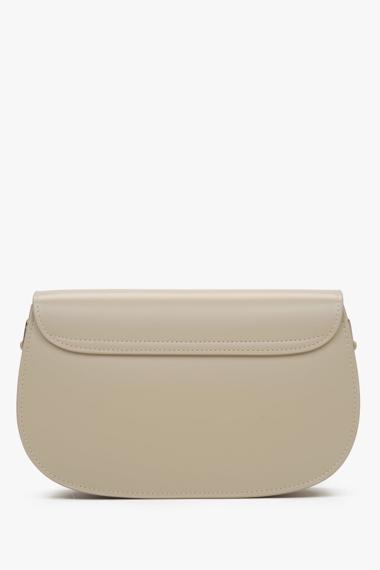 Beige Damen-Lederhandtasche mit verstellbarem Riemen von Estro.