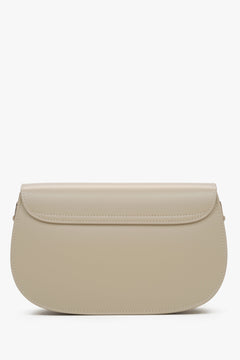 Beige Damen-Lederhandtasche mit verstellbarem Riemen von Estro.