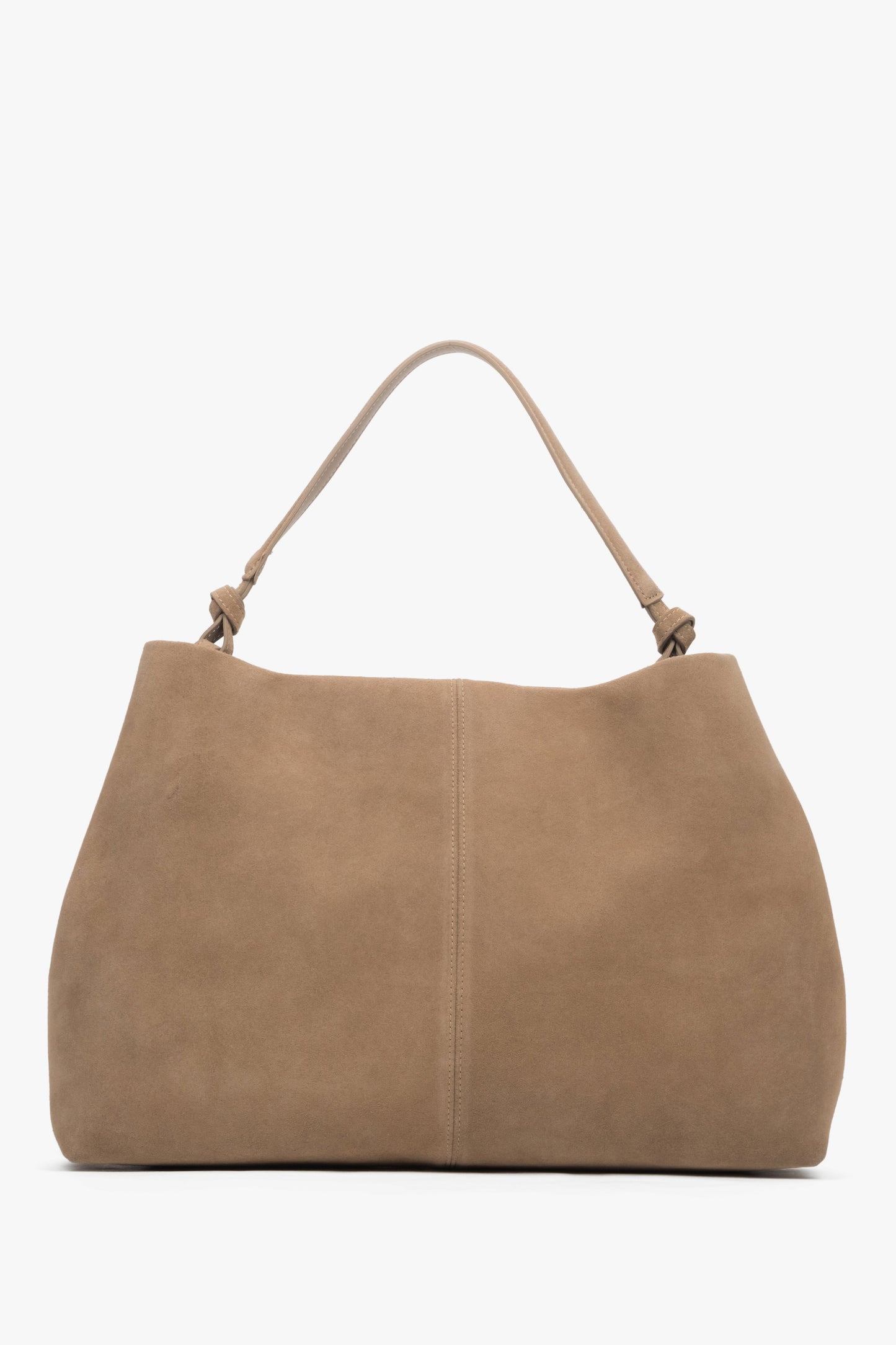 Rückansicht der stilvollen, geräumigen A4-Schultertasche.