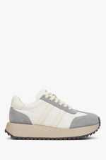 Seitenansicht der Sneaker mit Fokus auf die kontrastierende Sohle