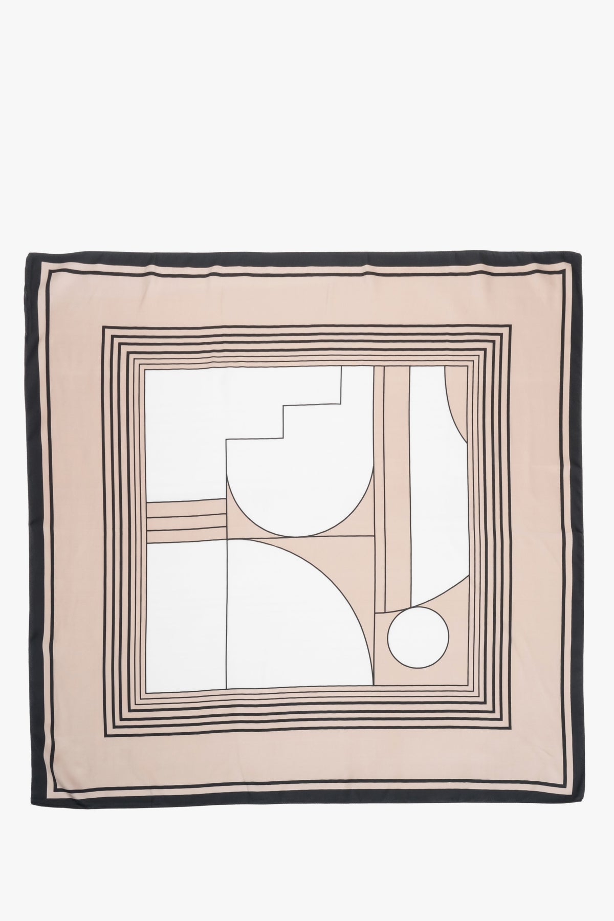 Ganzansicht des quadratischen Damen-Halstuchs zur Veranschaulichung des vollständigen Designs