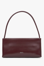 Bordeauxfarbene Damen-Schultertasche aus edlem Leder Estro ER00115801.