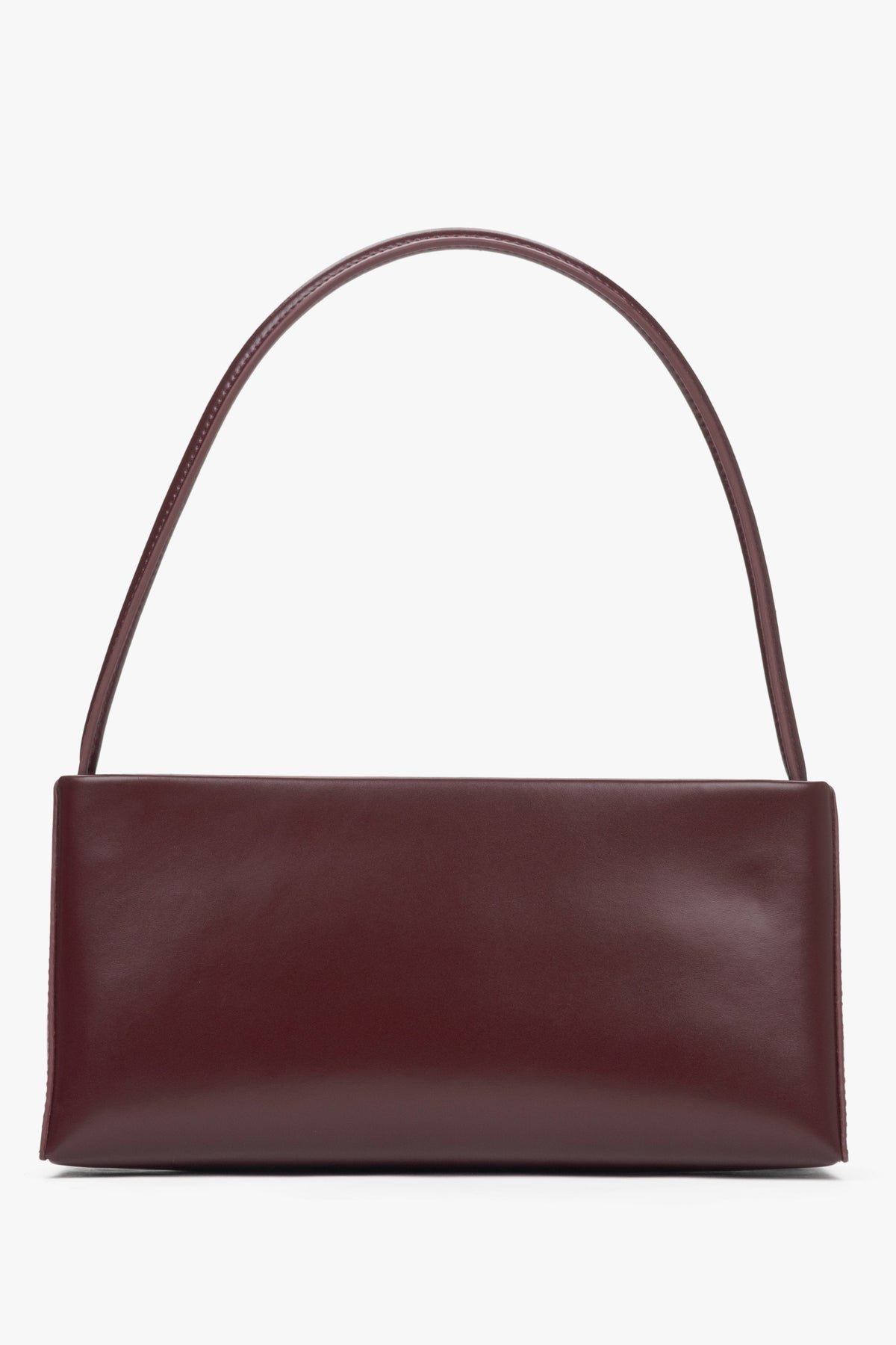 Bordeauxrote Damen-Schultertasche aus edlem Leder Estro ER00115801