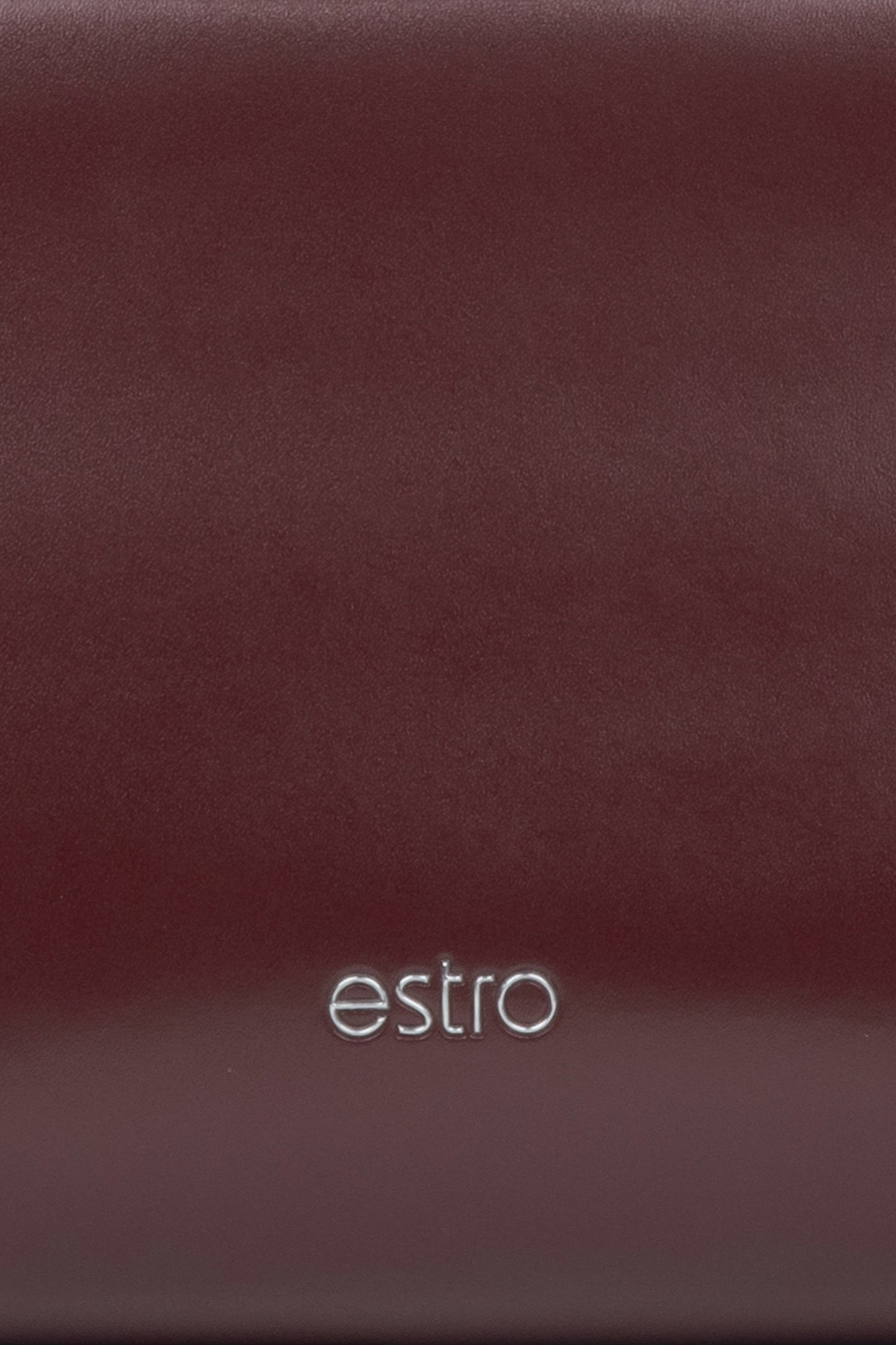 Bordeauxrote Damen-Schultertasche aus edlem Leder Estro ER00115801