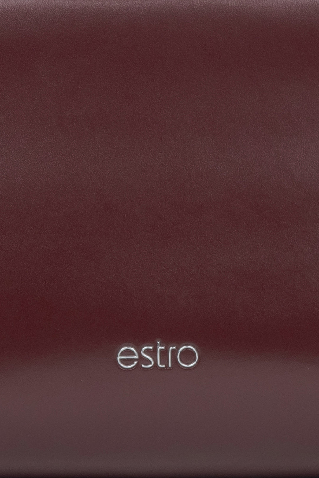 Bordeauxrote Damen-Schultertasche aus edlem Leder Estro ER00115801