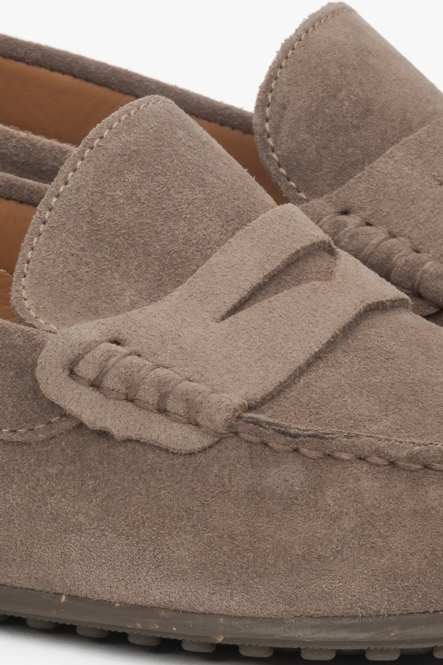 Herren-Loafer mit sichtbarer Naht und Gummisohle – Estro ER00117604