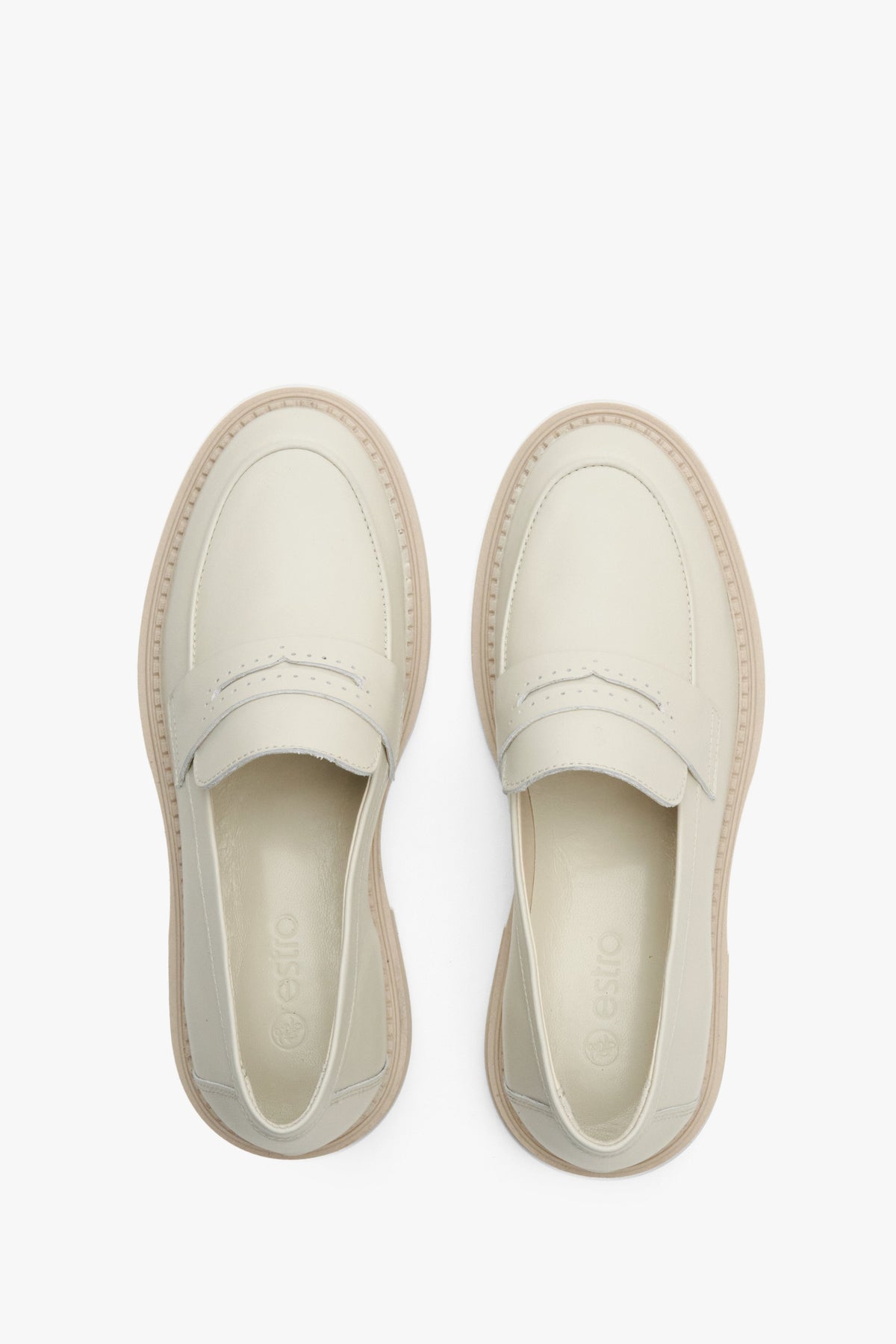 Penny Loafers in neutralem Beige für vielseitige Outfits – Estro ER00114531