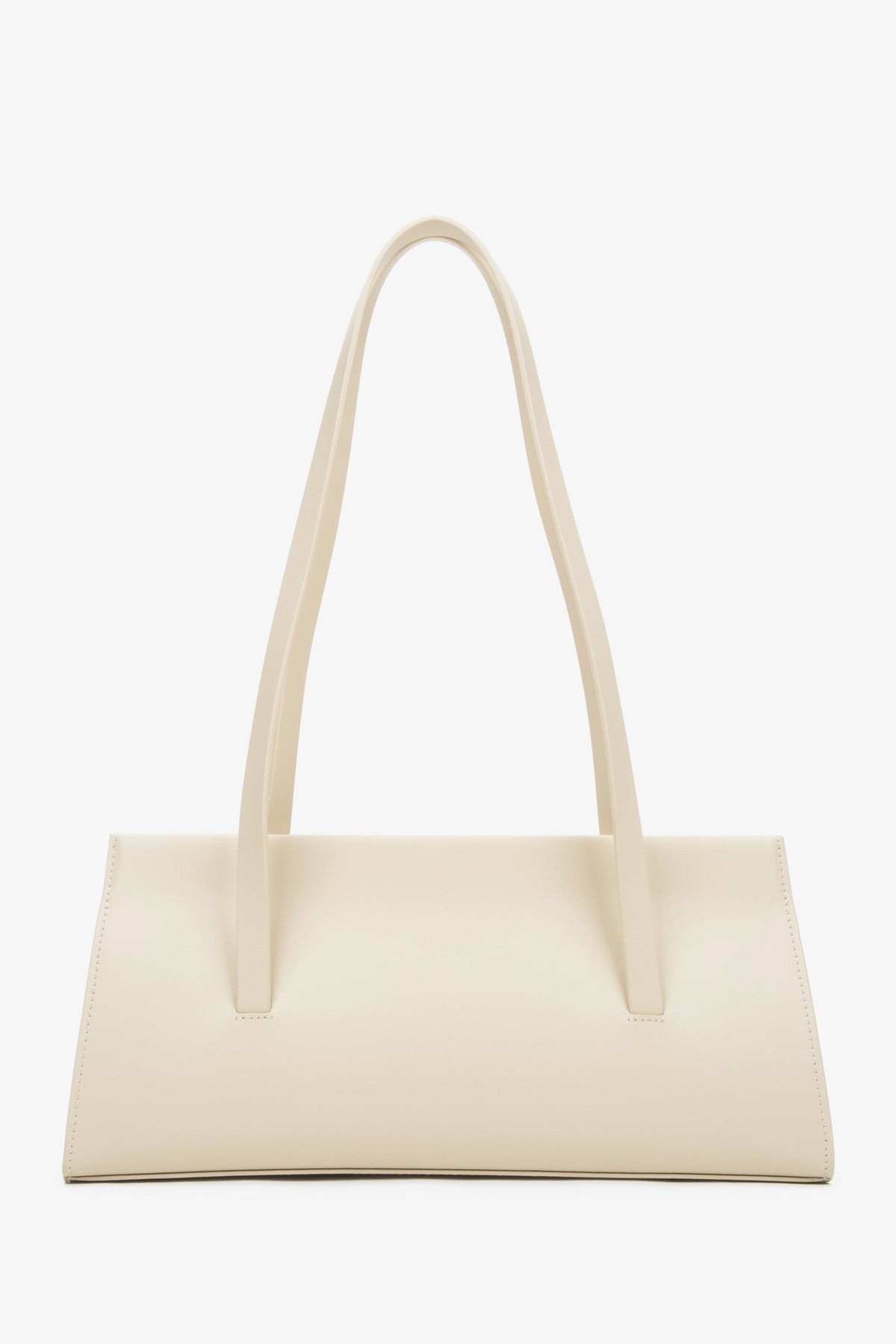 Elegante Damenhandtasche in hellem Beige von Estro, aus natürlichem Leder gefertigt.