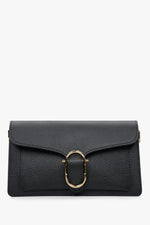 Damen-Schultertasche aus schwarzem Leder Estro ER00112643.