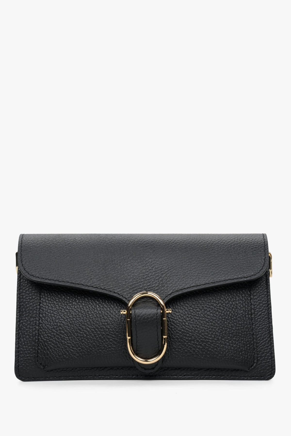 Damen-Schultertasche aus schwarzem Leder Estro ER00112643.