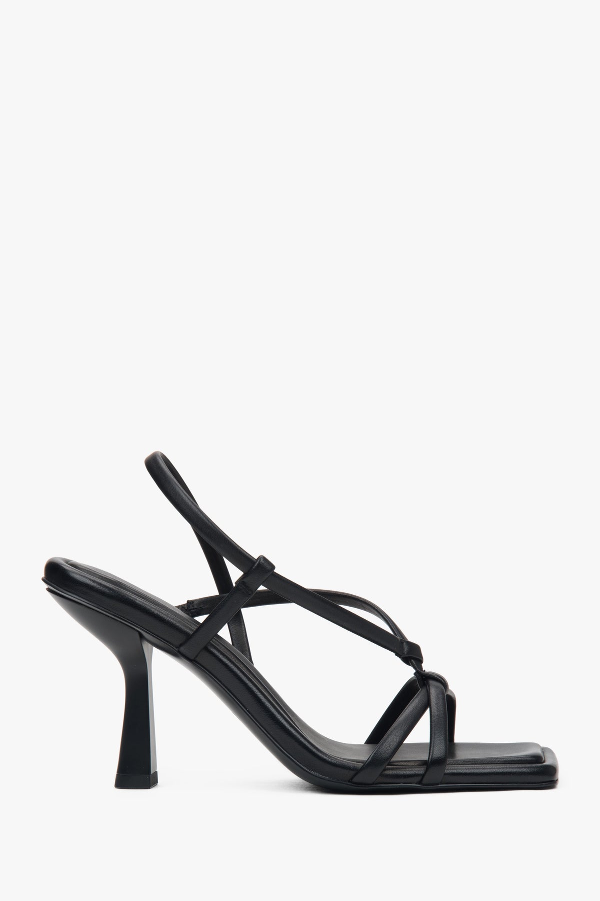 Schmale Slip-On High-Heels Sandalen aus echtem Leder für Damen Estro ER00116895