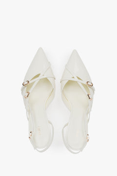 Beigefarbene Slingback-Schuhe für Damen, Estro ER00117222