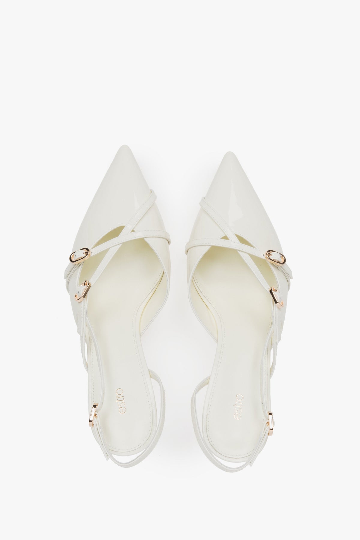 Beigefarbene Slingback-Schuhe für Damen, Estro ER00117222