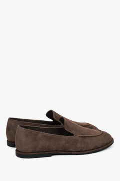 Andere Seitenansicht der bequemen dunkelbraunen Damen-Loafer von Estro.