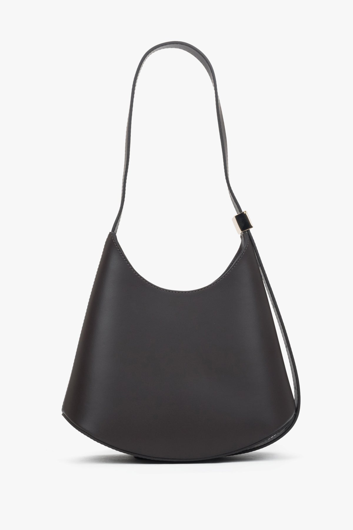 Seitenansicht der eleganten Schultertasche, die das minimalistische Design hervorhebt