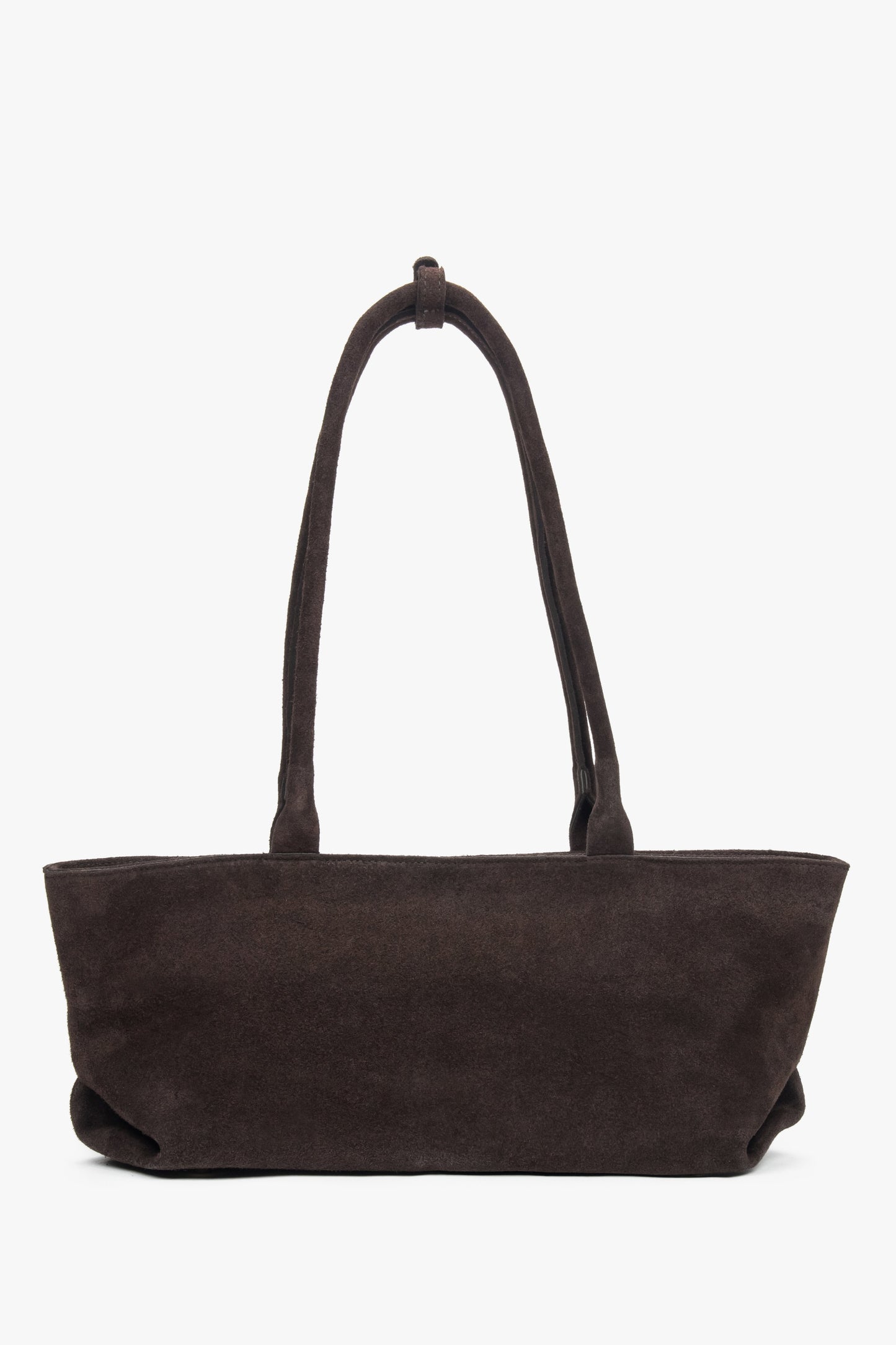 Rückwärtige Ansicht der eleganten Velours-Schultertasche