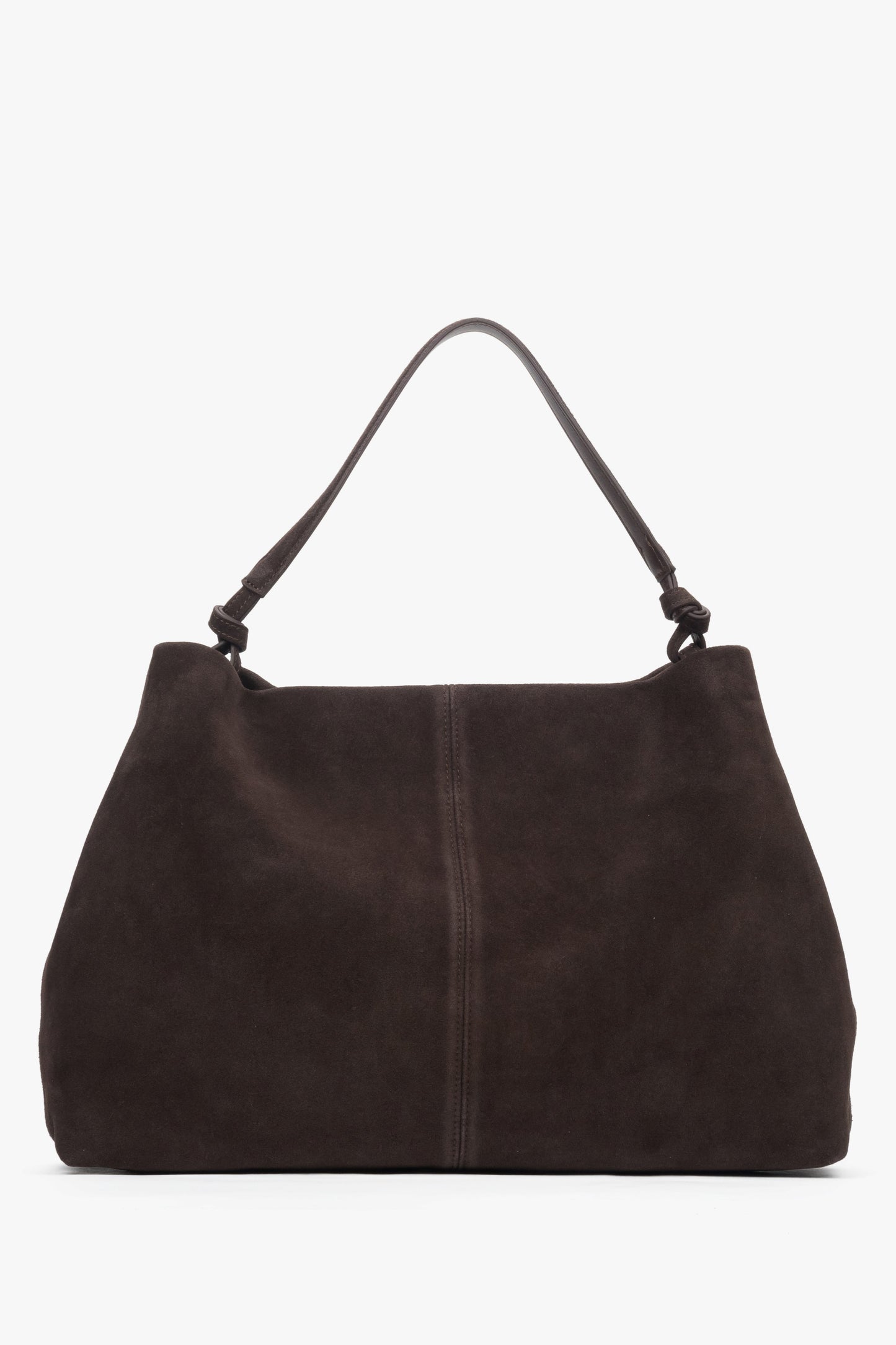  Damen-Shopper-Tasche in Dunkelbraun - Frontalansicht