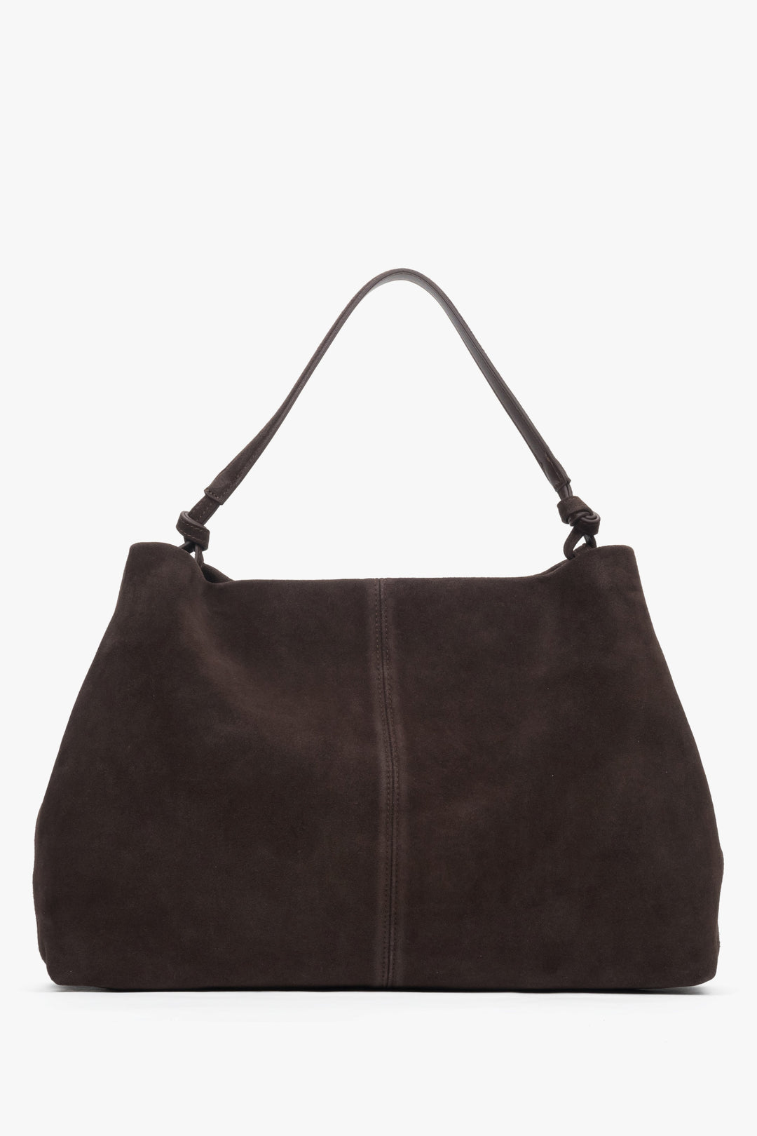  Damen-Shopper-Tasche in Dunkelbraun - Frontalansicht