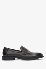 Klassische Loafer für Herren in dunkelbraunem Echtleder Estro ER00115808