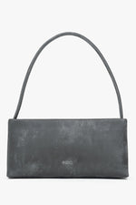 Dunkelgraue Damen-Schultertasche aus echtem Leder mit elegantem Marmor-Print Estro ER00115802.