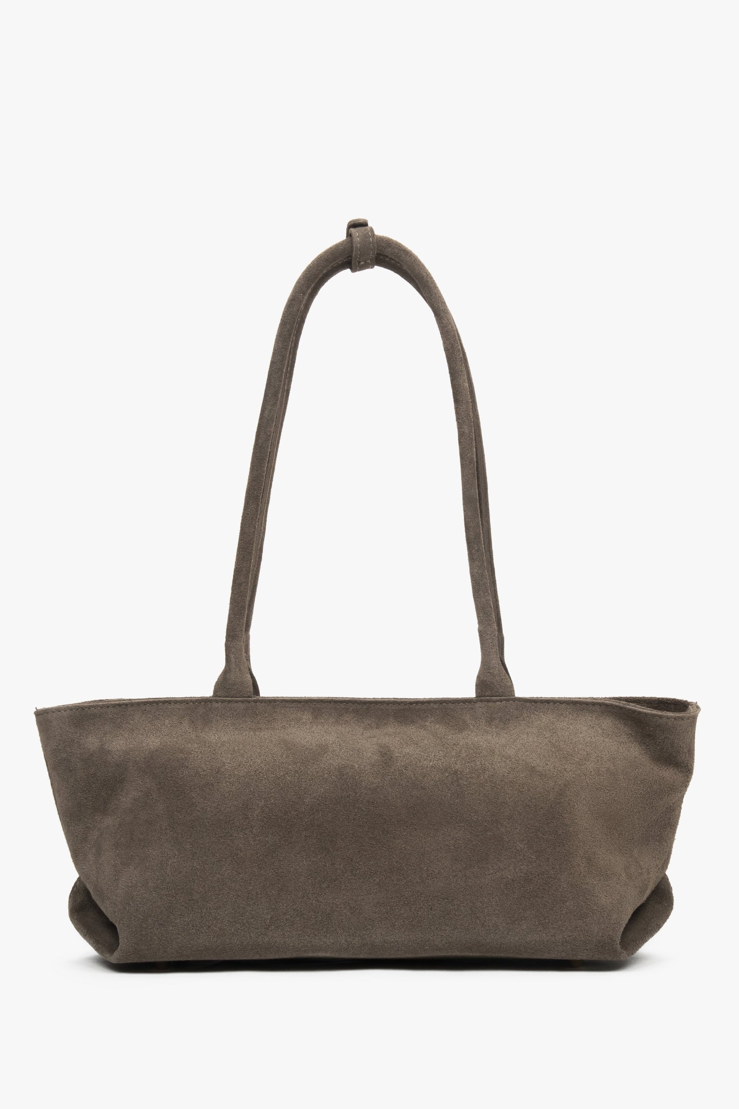 Rückwärtige Ansicht der eleganten Velours-Schultertasche