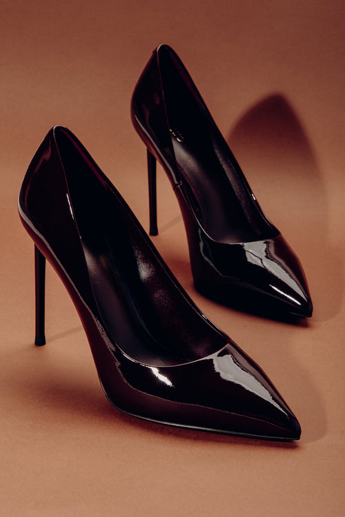 Elegante Damen-Pumps in Bordeaux aus echtem Leder mit hohem Absatz Estro ER00115757.