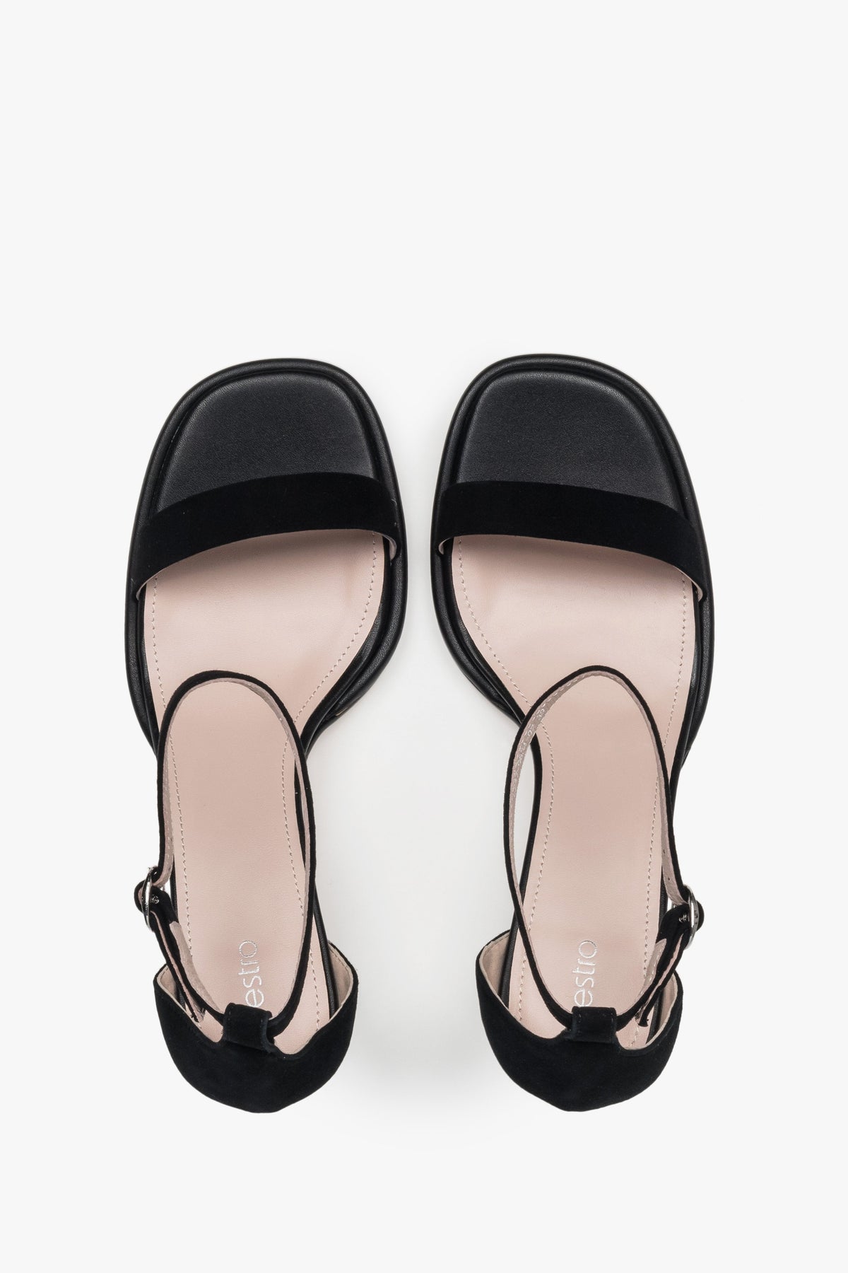 Klassische schwarze Damen-Sandalen von Estro aus echtem Leder – perfekt für Sommerabende, mit einem eleganten Absatz, der für eine anspruchsvolle Note sorgt.