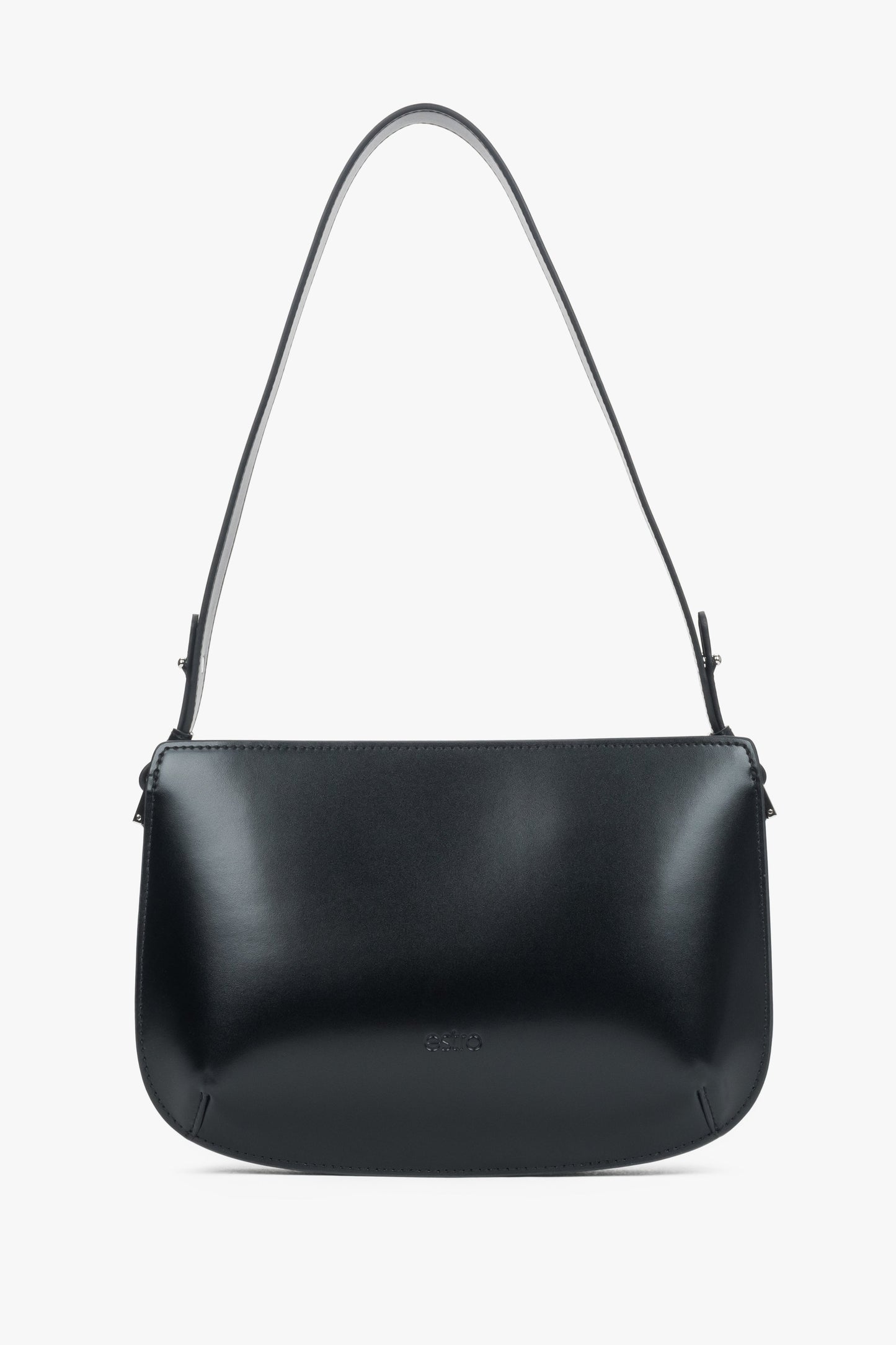Seitenprofil der kompakten und schlanken Schultertasche.