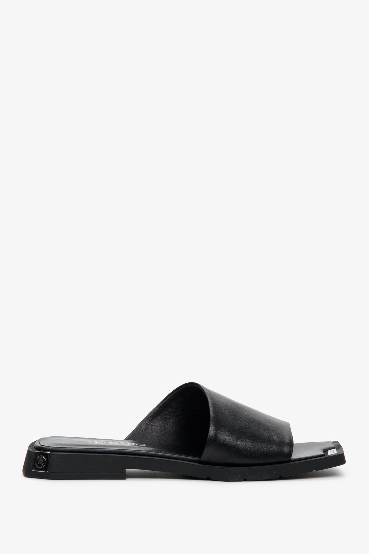 Elegante Damen-Mules in Schwarz mit offenem Zehenbereich, Estro ER00109615