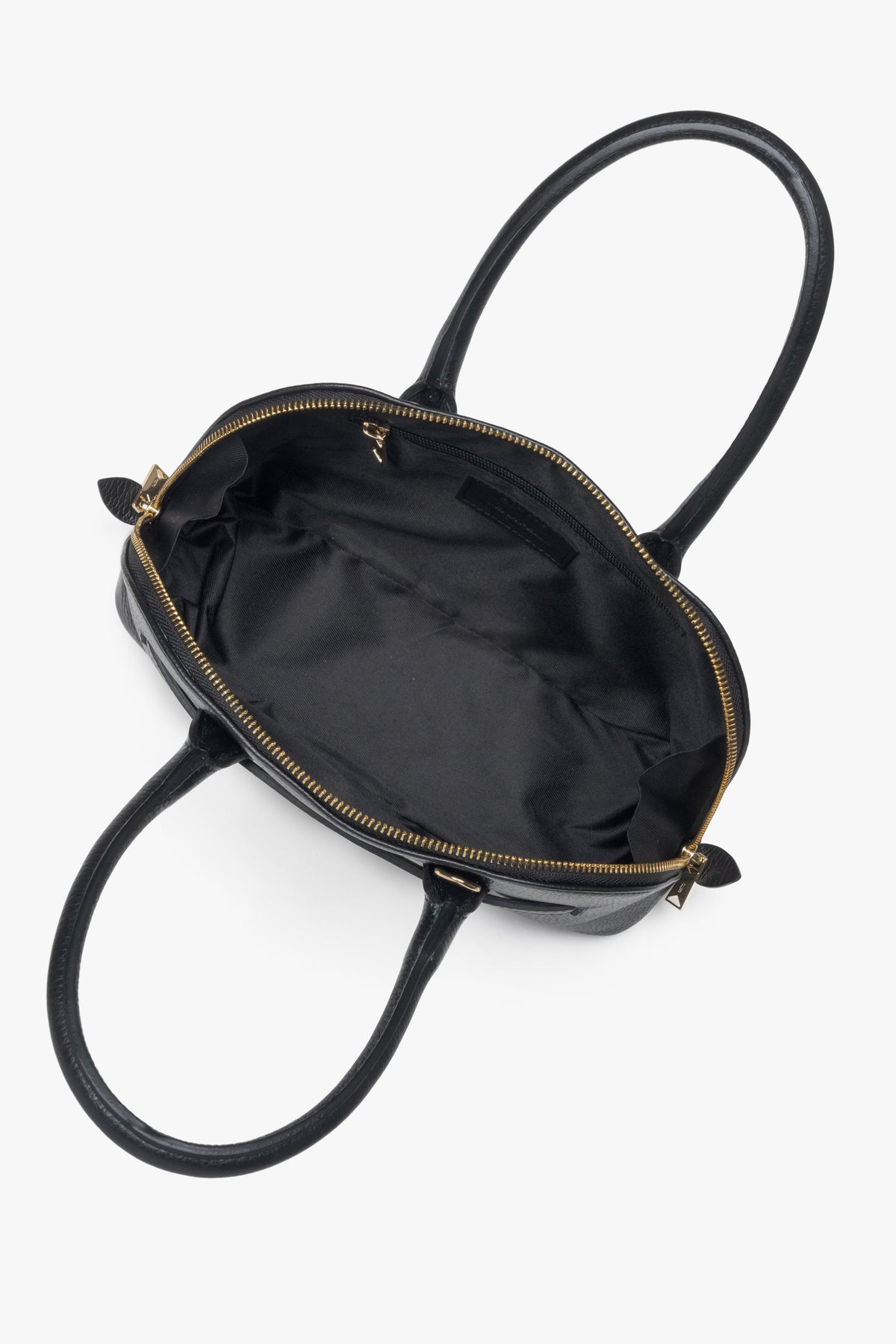 Schwarze Schultertasche von Estro aus echtem italienischem Leder.