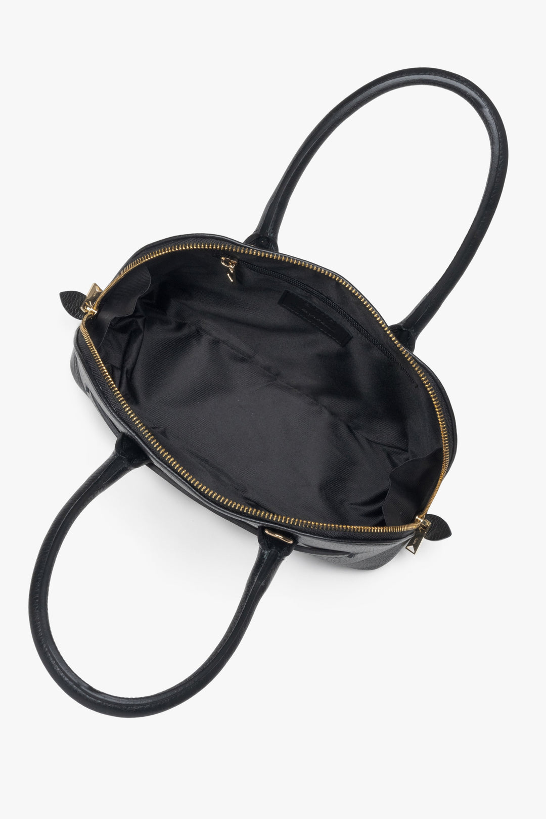Schwarze Schultertasche von Estro aus echtem italienischem Leder.