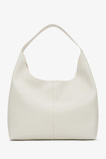 Hellbeiger Damen-Shopper aus echtem Leder Estro ER00116832.