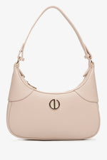 Hellrosa Damen-Schultertasche in Halbmondform Estro ER00114934.