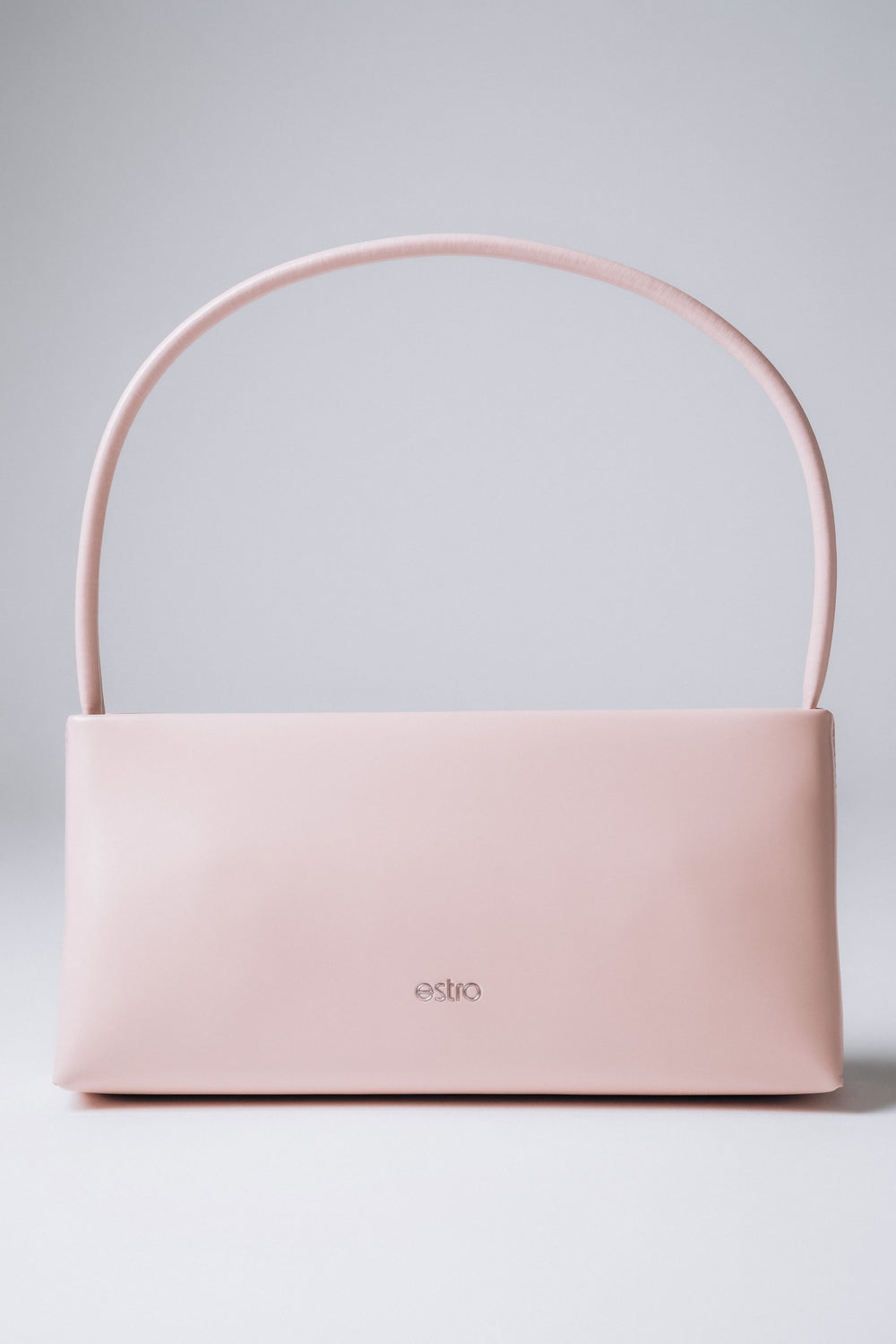 Hellrosa Damen-Schultertasche aus echtem Leder von Estro.