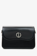 Kleine schwarze Damen-Handtasche aus echtem Leder Estro ER00115768.