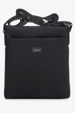 Kompakte schwarze Herrentasche mit verstellbarem Riemen Estro ER00114153.