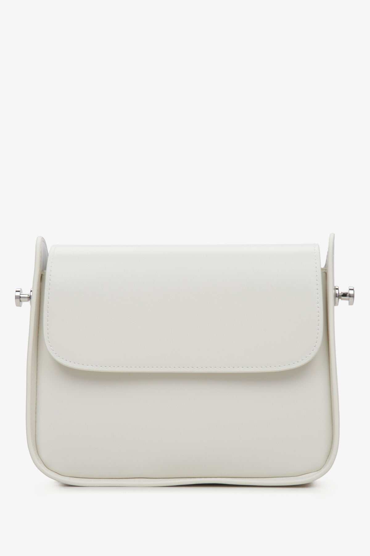 Milchbeige Damen-Schultertasche aus echtem Leder Estro ER00115660.