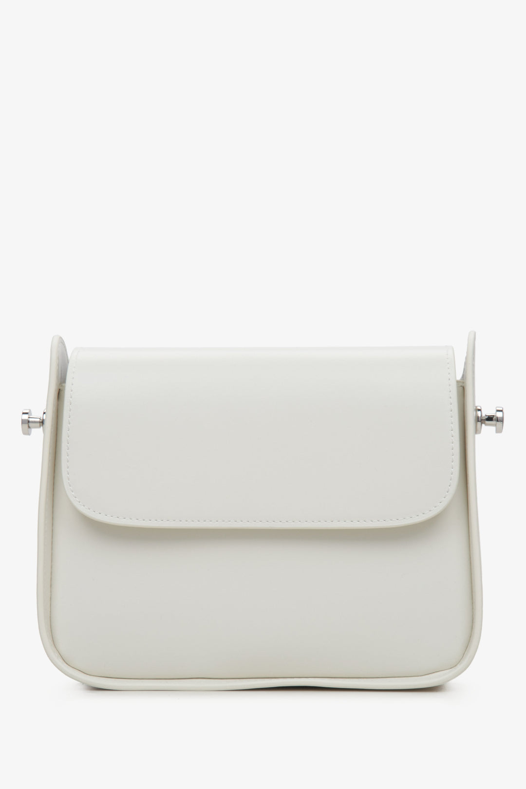 Milchbeige Damen-Schultertasche aus echtem Leder Estro ER00115660.