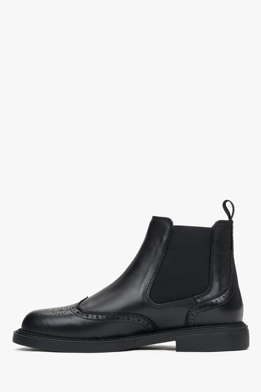Damen Chelsea-Stiefel in Schwarz von Estro aus italienischem Echtleder.