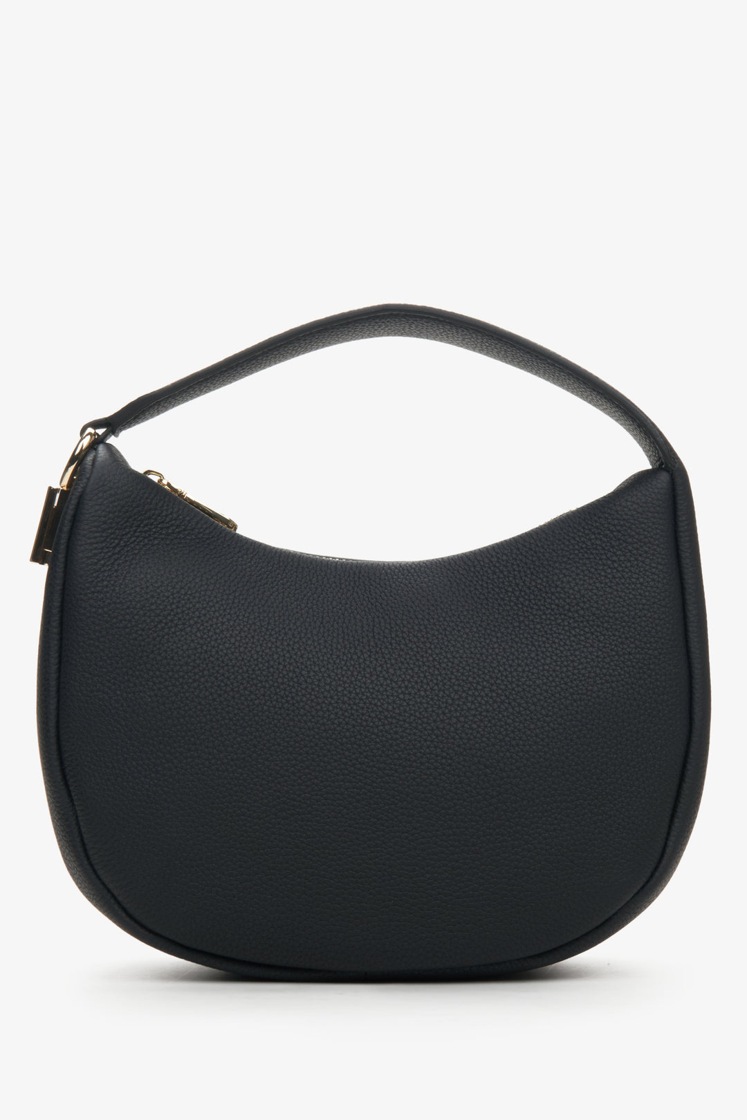 Schwarze Damen-Halbmondtasche aus echtem Leder Estro ER00114352.