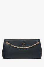 Schwarze Damen-Handtasche mit eleganter Goldkette Estro ER00114937.