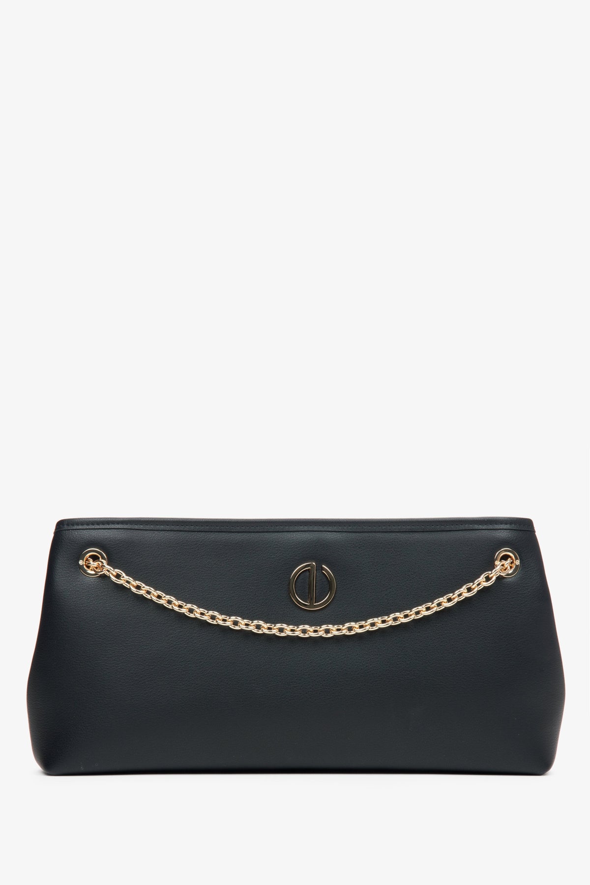 Schwarze Damen-Handtasche mit eleganter Goldkette Estro ER00114937.