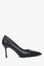 Elegante Damen-Pumps aus dunkelbraunem Echtleder in spitzer Form Estro ER00115740.