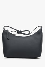 Schwarze Damen-Schultertasche aus echtem Leder Estro ER00113901.