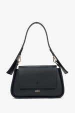 Schwarze Damen-Schultertasche aus edlem italienischem Echtleder Estro ER00116348.