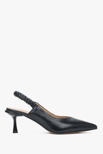 Damen Slingback Pumps aus schwarzem Leder von Estro ER00115115