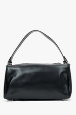 Schwarze Damen-Umhängetasche aus echtem Leder Estro ER00116606.