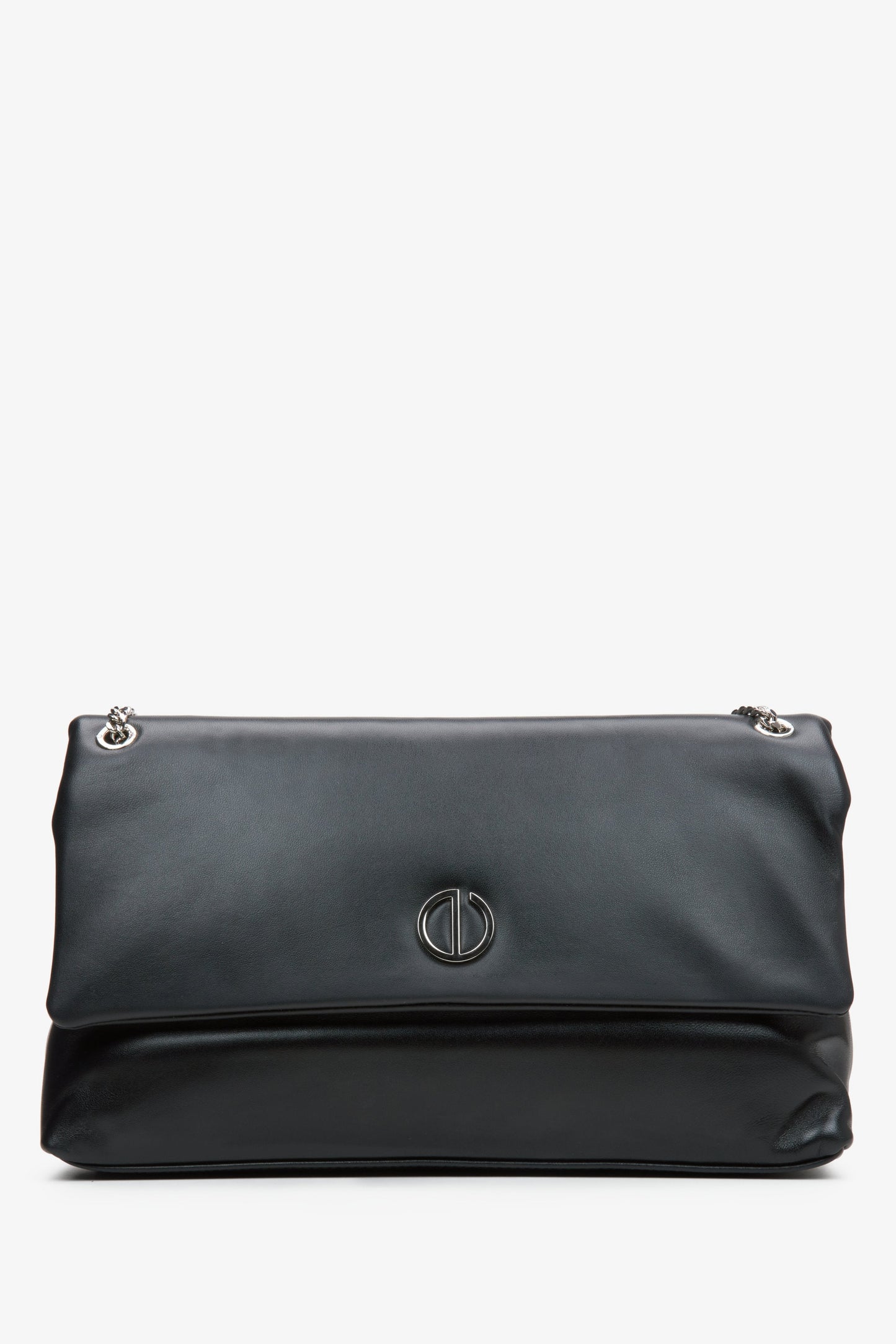 Schwarze Damenhandtasche mit Kette Estro ER00114989.