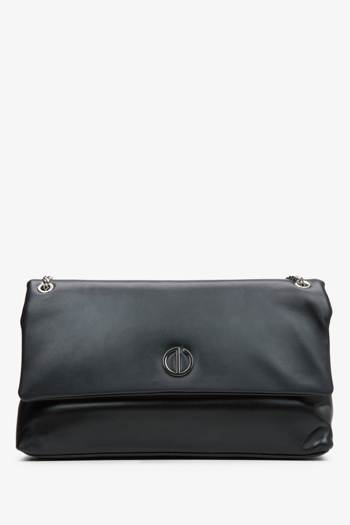 Schwarze Damenhandtasche mit Kette Estro ER00114989.