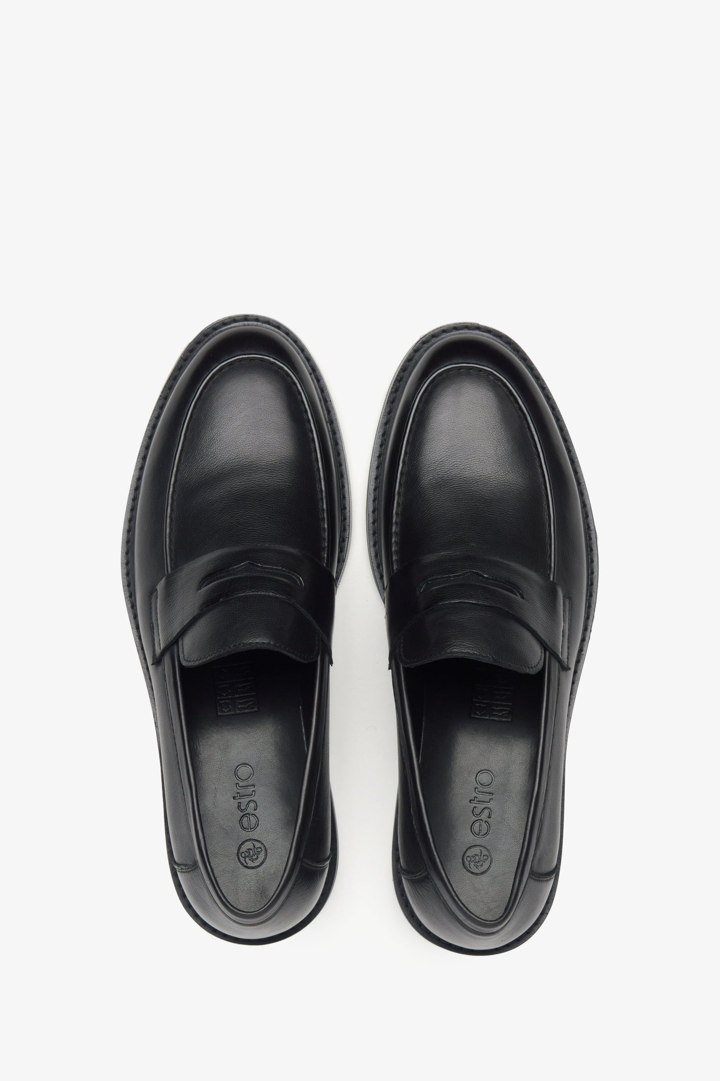 Herren Slipper aus hochwertigem Leder schwarz Estro ER00115807